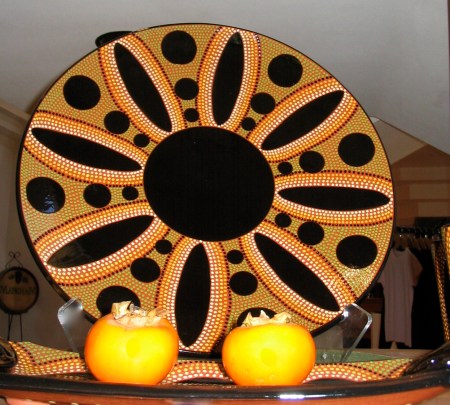 cactus blossom platter, our town pottery, handmade earthenware cactus blossom platter, our town pottery, handmade earthenware