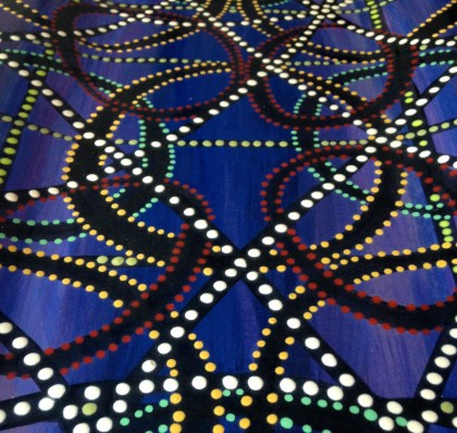 detail, loose weave platter, our town pottery, handmade earthenware